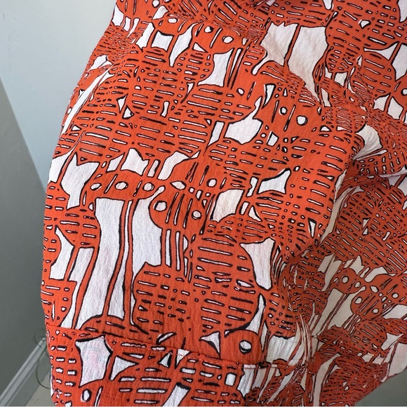 Diane Von Furstenberg | Abstract Pattern Babydoll Empired Waist Silk Mini Dress - Picture 11 of 13